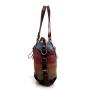 KBW728 Hot Selling Women Bag Rainbow Striped Canvas Portable Shoulder Bag Fashionable Ladies Patchwork Washable Cloth Bag