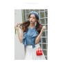 2023 New Fashion Portable Jelly Bag Mini Handbag Open Square Handbag with Button Chain Handbag for Women