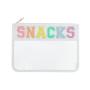 Small Transparent Letter Logo Patch Zippered Cosmetic Makeup Storage Bags Waterproof Clear PVC Pouch