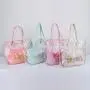 Low MOQ 10 Bright Colors Waterproof Beach Tote Large Clear PVC Handbag Women PVC Tote Bags Transparent Bag