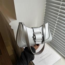 Retro Simple Tide Belt Buckle Design Bag 2024 New Women's Bags Fashion Shoulder Crossbody Armpit Bag Popular