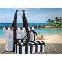 Beach Tote Bag with Detachable Cooler Compartment Insulated Picnic Cooler Bag Pool Bag for Women