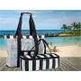 Beach Tote Bag with Detachable Cooler Compartment Insulated Picnic Cooler Bag Pool Bag for Women