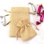 Eco-friendly Natural Jute Burlap Hessian Drawstring Pouch Hig Quality Candy Wedding Favor Gift Linen Jute Bag