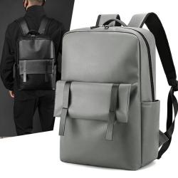 ZWY222 New Men Simple Waterproof PU Shoulder Bag Hot Sale Multi-pocket Laptop Backpack Wholesale Business Travel Student Bag