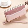 OEW209 Hot Sale Fashion Design Women Wallet Business ID Credit Card Holder Long Handhelding Wallet Double Zipper Coin Purse