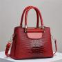 2024 New Bags for women Bright Leather Ladies Large Capacity Handbag with Single Chain Strap Fashionable Portable Style