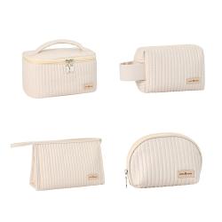 Wholesale Custom Logo Soft Wash Make Up Bags Travel Portable Waterproof PU Leather Cosmetic Pouch Bags For Women