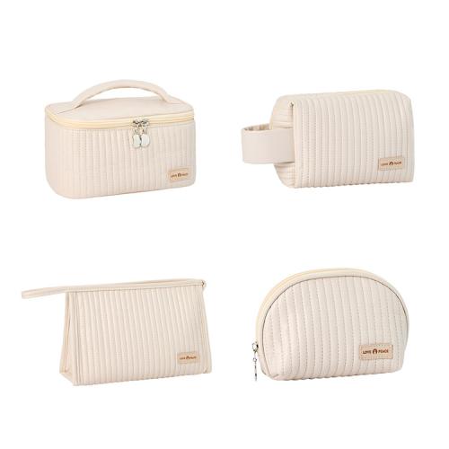Wholesale Custom Logo Soft Wash Make Up Bags Travel Portable Waterproof PU Leather Cosmetic Pouch Bags For Women