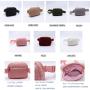 Keymay High Quality Inner Mesh Pocket DIY Personalized Letter Patches Unisex Teddy Belt Bags Sherpa Bum Bag Fashion Fanny Pack