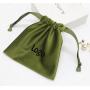 Custom Logo Printed Velvet Jewelry Packaging Pouch Small Luxury Drawstring Cosmetic Makeup Velvet Gift Bag