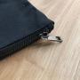 Thick Canvas Natural Black Zipper Pouch Cosmetic Zipper Bag