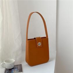 Spot Wholesale Simple Designer PU Leather Tote Shoulder Bag Women Fashion Plain Handbags Strong Rectangle Small Hand Bags