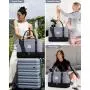 LOVEVOOK new 3  in 1 large capacity combination diamond quilted designer carry on overnight luggage travel duffel gym bags