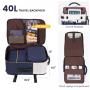 LOVEVOOK 4pc/set Large capacity 40L Waterproof laptop Travel Camping Hiking Bag TSA-friendly Backpacks with 3 Packing Cubes