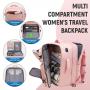Custom Portable School Work Daypack With External USB Port Fits 15.6"/17.3" Computer Quilted Laptop Backpack For Women