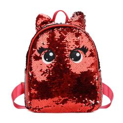 New Arrival Girls Smart Backpack Bag Back Pack Big Eyes Sequin Backpacks for School Children