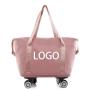 large capacity hand carry waterproof weekender duffel foldable duffle bag for women luggage travel bags with wheels