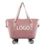 large capacity hand carry waterproof weekender duffel foldable duffle bag for women luggage travel bags with wheels