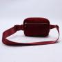 Keymay Stock New Fleece Red Sherpa Fanny Pack Interior Zipper Mesh Pockets 1L Crossbody Bags Adjustable Everywhere Belt Bag
