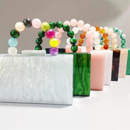 Custom Fashion Party Wedding Beaded Strap Acrylic Evening Bag Clutch Purse For Lady Women
