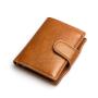 2024 Custom Vintage PU Leather Metal RFID Card Holder For Unisex ID Credit Wallet