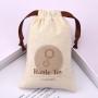 Eco-friendly Natural Cotton Drawstring Key Chain Scraper Packaging Pouch Custom Logo Organic Dust Gift Muslin Bag