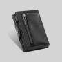 Leather Aluminum Holder Card Holder Metal Alloy Pop Up Wallet Metal Card Holder With Coin Purse