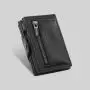 Leather Aluminum Holder Card Holder Metal Alloy Pop Up Wallet Metal Card Holder With Coin Purse