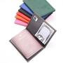 ZR633 Passport Bag PU Leather Frosting Clip ID Portable Bank Card Holder Daily Matching Solid Color Wallet Clip Outdoor Travel