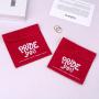Custom Logo Printed Velvet Jewelry Ring Storage Pouch Envelope  Gift Jewelry Dust Velvet Bag