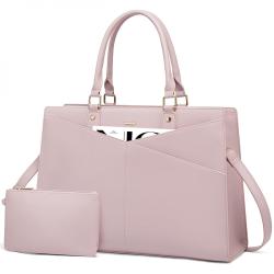 LOVEVOOK 2024 new fashion classic designer leather computer hand bag ladies large capacity 15.6 inch laptop tote bag for women