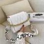Fashion Luxury Chains Sewing Thread Crossbody Hand Bags For Women PU Ladies Purses Girl Diamond Lattice Button Square Handbags