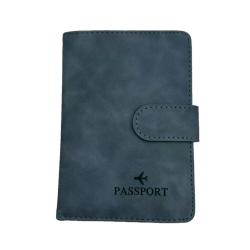 Custom Logo RFID Airplane Passport Holder Ticket Protector Portable Multi-function Travel Abroad Multi-card Slot PU Leather