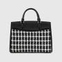 Wholesale OEM ODM Fashion Ladies Message Bags Vegan Leather With Tweed Women Shoulder Bag Ladies Handbags