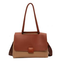 ZWY096 Vintage Color Blocking Messenger Women Bag New Wholesale Business PU Crossbody Bag Waterproof Work Shopping Tote Bag