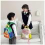 ZWY202 New Lightweight Children Shoulder Bag Oxford Waterproof Cute Cartoon School Bag Wholesale Color Blocking Small Backpack