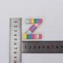 Keymay Populuar RTS Low MOQ Stock Fast Shipping A-Z 26 Letters Self-Adhensive Patch Embroidery Alphabet Stickers Rainbow Patch