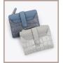 KBW190 Women's Fashion Stone Pattern With Buckle Two Fold Multi Card Position Large Bill Position Coin Position Zip Women's Bag