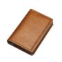 Leather Wallets Card Holder for Men Metal RFID Blocking Aluminum Automatic Ejection Money Cards Holder Gifts for Men Wallet