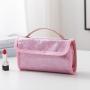 Women Popular Shiny PVC Cosmetic Bag Travel Folding Hang Toiletry Bag Waterproof Wash Toilet Bag