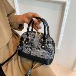 Popular fashion floral splicing single shoulder crossbody bag women bags2024 summer new simple handbag shell bag