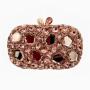 New diamond-encrusted hollowed-out diamond women's bag glass stone clutch bags golden evening bag in stock