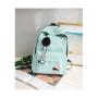 Student Backpack Street Trend Oxford Cloth Multifunctional Schoolbag Large Capacity Portable Leaf Design Fashionable