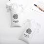 Eco Friendly Reusable Cotton Linen Drawstring Bag Custom Logo Printed Personalized Small Fabric Shopping Bags