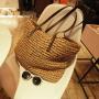 wholesale nature straw woven bag 2024 handbags for women ladies summer tote bags customized logo