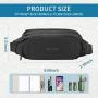 Gelory New Style Fashion Multi-function Durable Fanny Pack Waterproof Multi-pocket Waist Packs Pu Chest Bag With 4-zipper Pockets