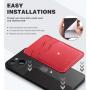 KBW418 New PU Leather Double Card Position Back Sticker Card Case RFID Anti-theft Brush Phone Magnetic Card Holder