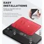 KBW418 New PU Leather Double Card Position Back Sticker Card Case RFID Anti-theft Brush Phone Magnetic Card Holder