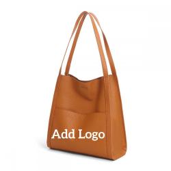 Custom Logo Newest Design Genuine Cowhide Leather Handbags Luxury Casual Fashion Ladies Women Hand Bucket Tote Shoulder Bags